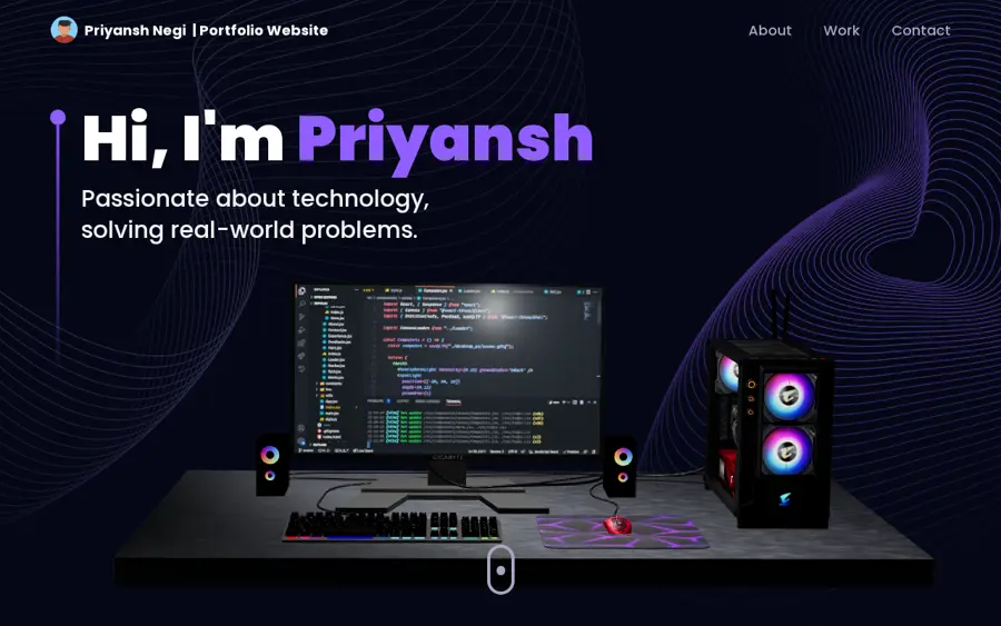 Pratinjau Neon Desk 3D