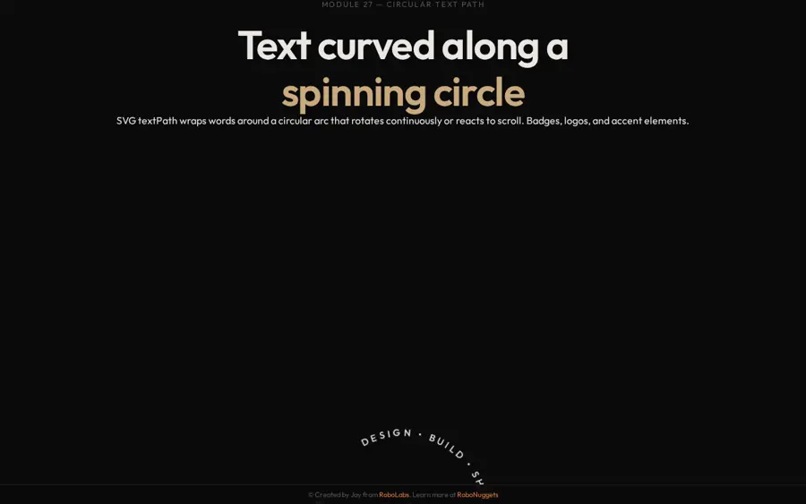 Pratinjau Circular Text