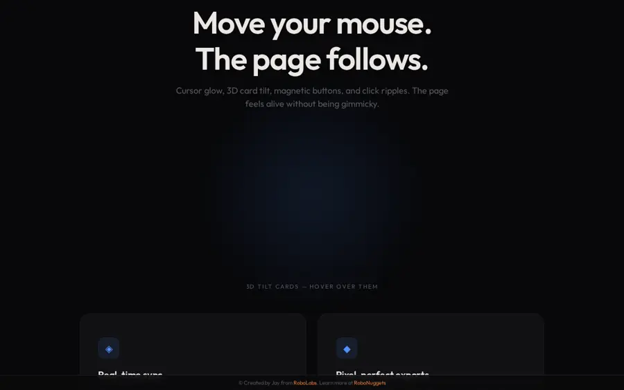 Pratinjau Cursor Reactive