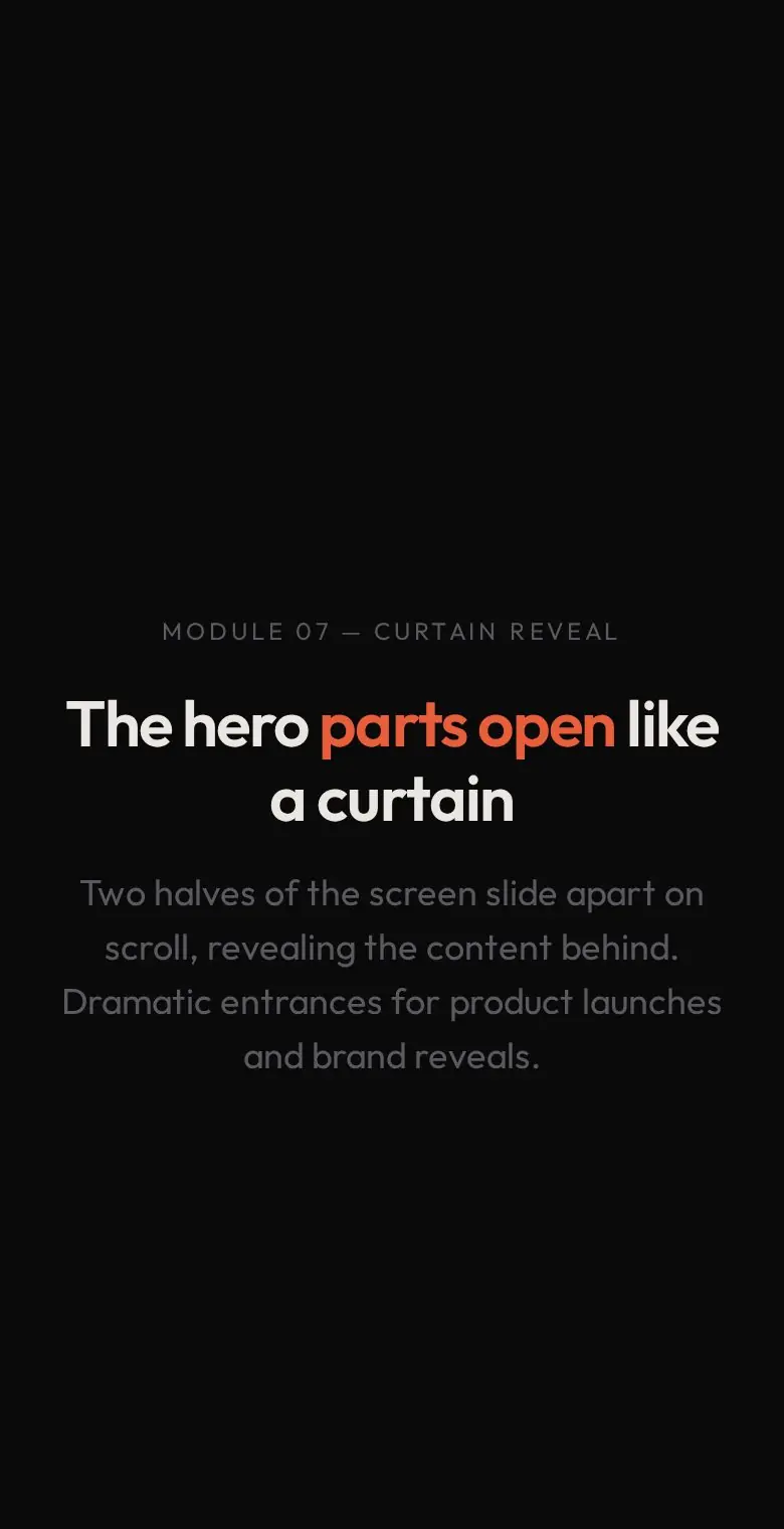 Pratinjau Curtain Reveal