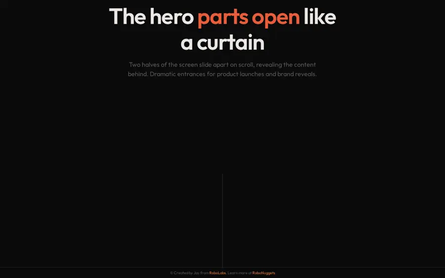 Pratinjau Curtain Reveal