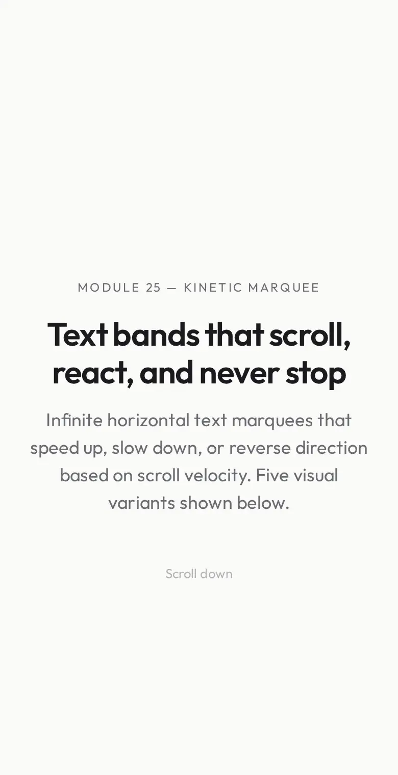 Pratinjau Kinetic Marquee