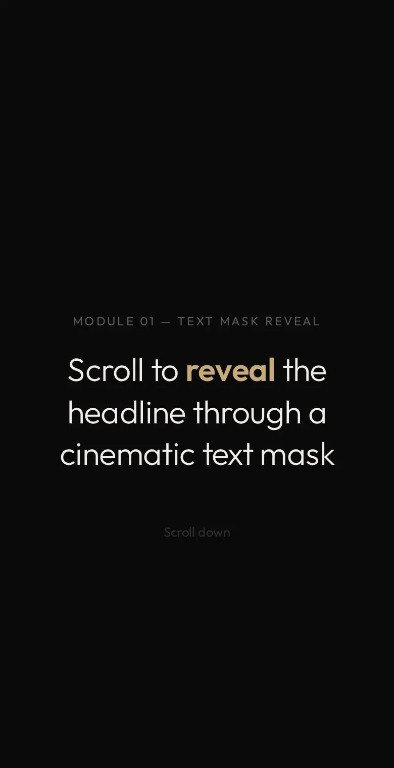 Pratinjau Text Mask Reveal