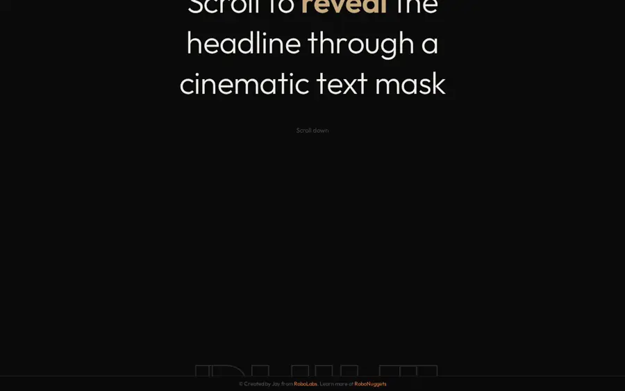 Pratinjau Text Mask Reveal