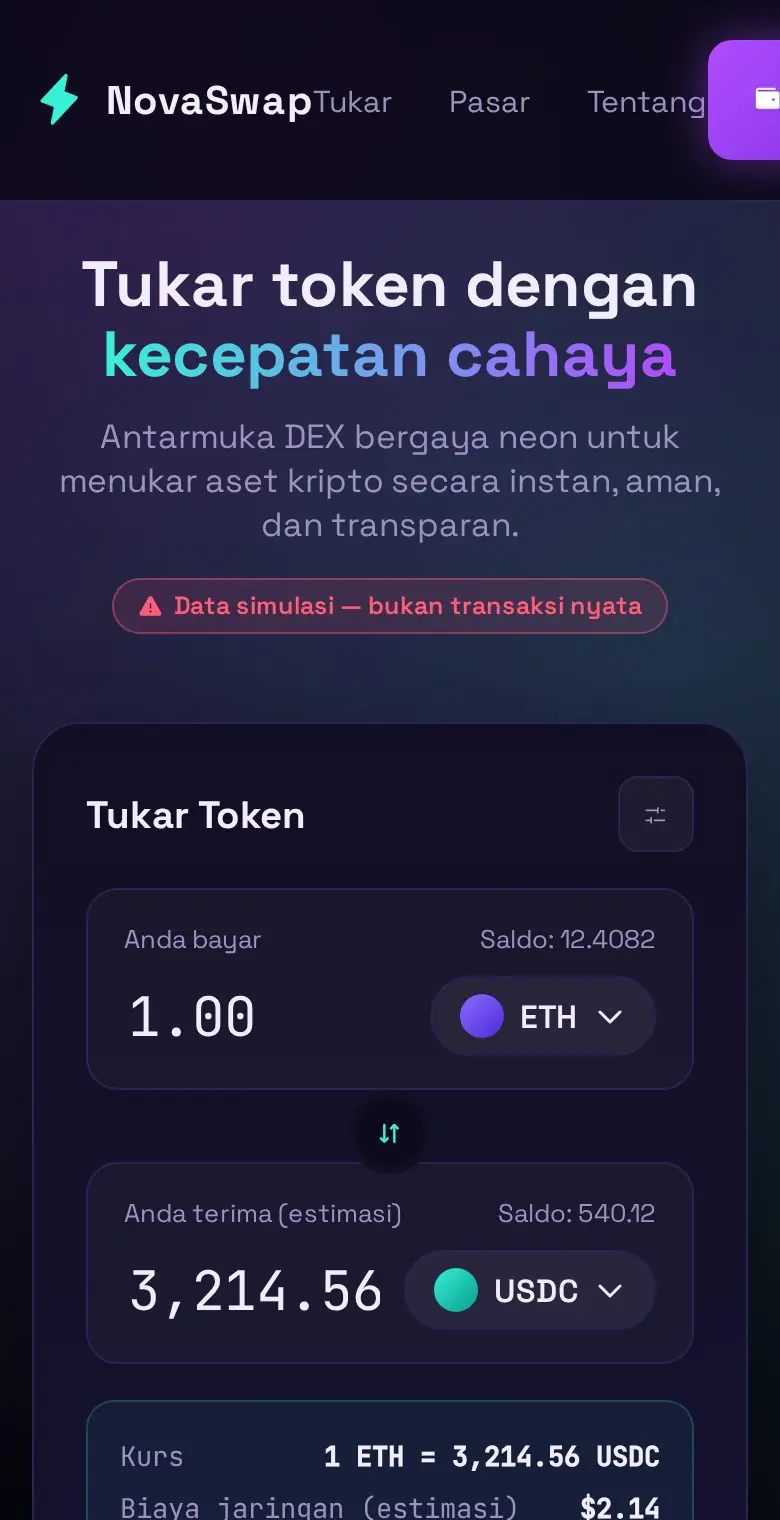 Pratinjau NovaSwap