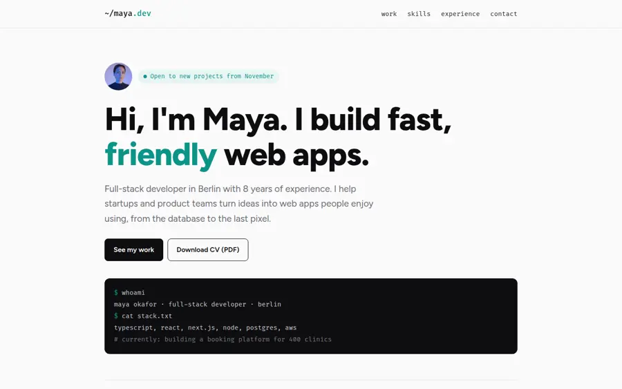 Pratinjau Devfolio
